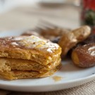 pumpkin-pancakes-fingerling-potatoes delicious pumpkin pancakes with a side of roasted potatoes