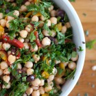 chickpea salad chickpea salad close-up