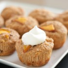 nectarine cupcakes with honey whipped cream