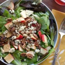 fall salad recipe with gala, gorgonzola and pecans fall salad recipe with gala, gorgonzola and pecans