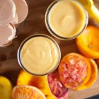 blood orange curd and meyer lemon curd