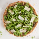 Pesto Pizza with Fresh Arugula and Parmesan