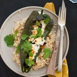 Beer Bean-Stuffed Poblano Peppers