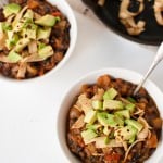Butternut Squash Chipotle Chili with Avocado