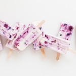 Roasted Berry and Honey Yogurt Popsicles