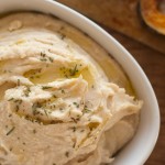 Roasted Garlic and White Bean Hummus, Served Warm
