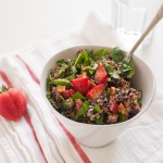Strawberry, Quinoa and Chopped Spinach Salad