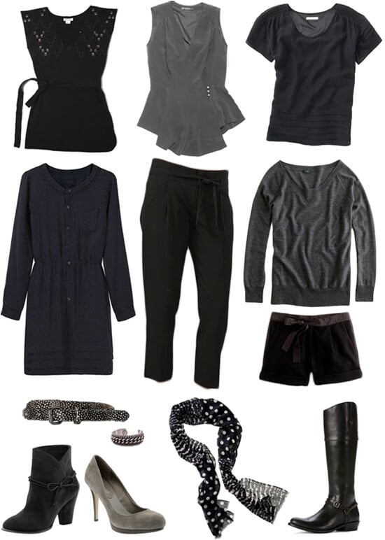 fall clothing and accessory collage