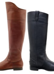 Cole Haan Oleanna Boot in brown compared to Madewell Archive Boot in black
