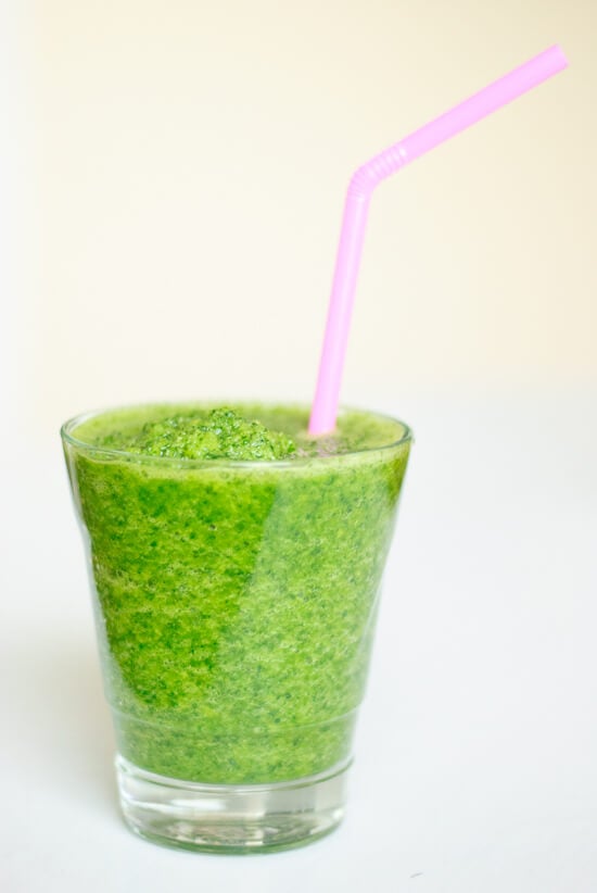 Green machine smoothie with kale and green apple