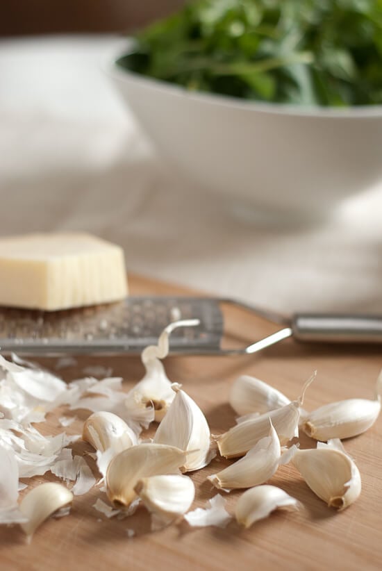 garlic cloves and parmesan