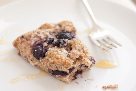 blueberry scone with whole wheat flour and yogurt