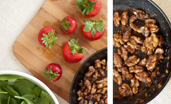 sweet and spicy walnuts recipe with maple syrup and cayenne pepper