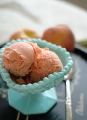peach raspberry sorbet is perfect for summer time