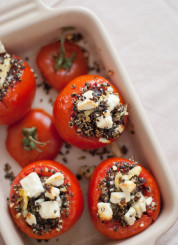 baked tomatoes with quinoa
