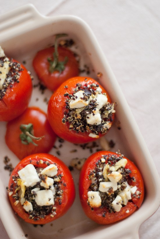 baked tomatoes with quinoa