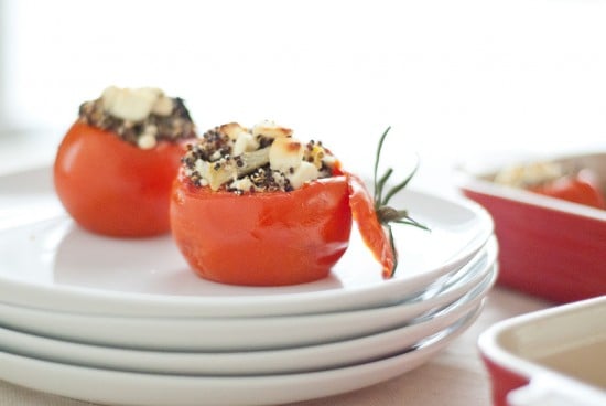 stuffed tomatoes with quinoa and feta