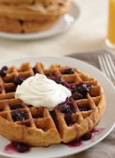waffles and blueberry ginger syrup from green market baking book