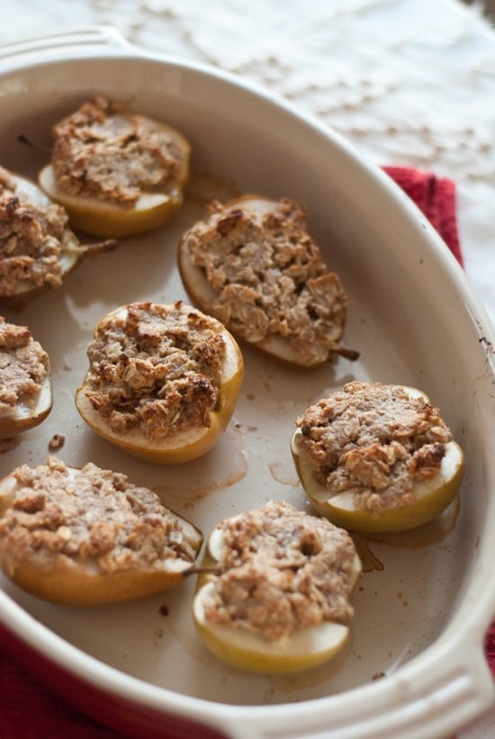 baked apple and pear crisps