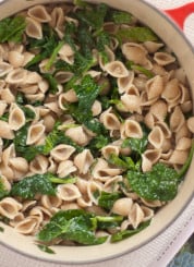 orecchiette with spinach and gorgonzola sauce