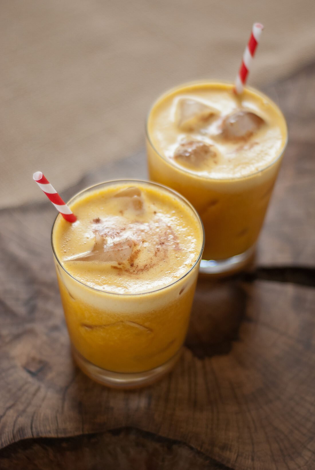 pumpkin, pineapple and rum cocktail
