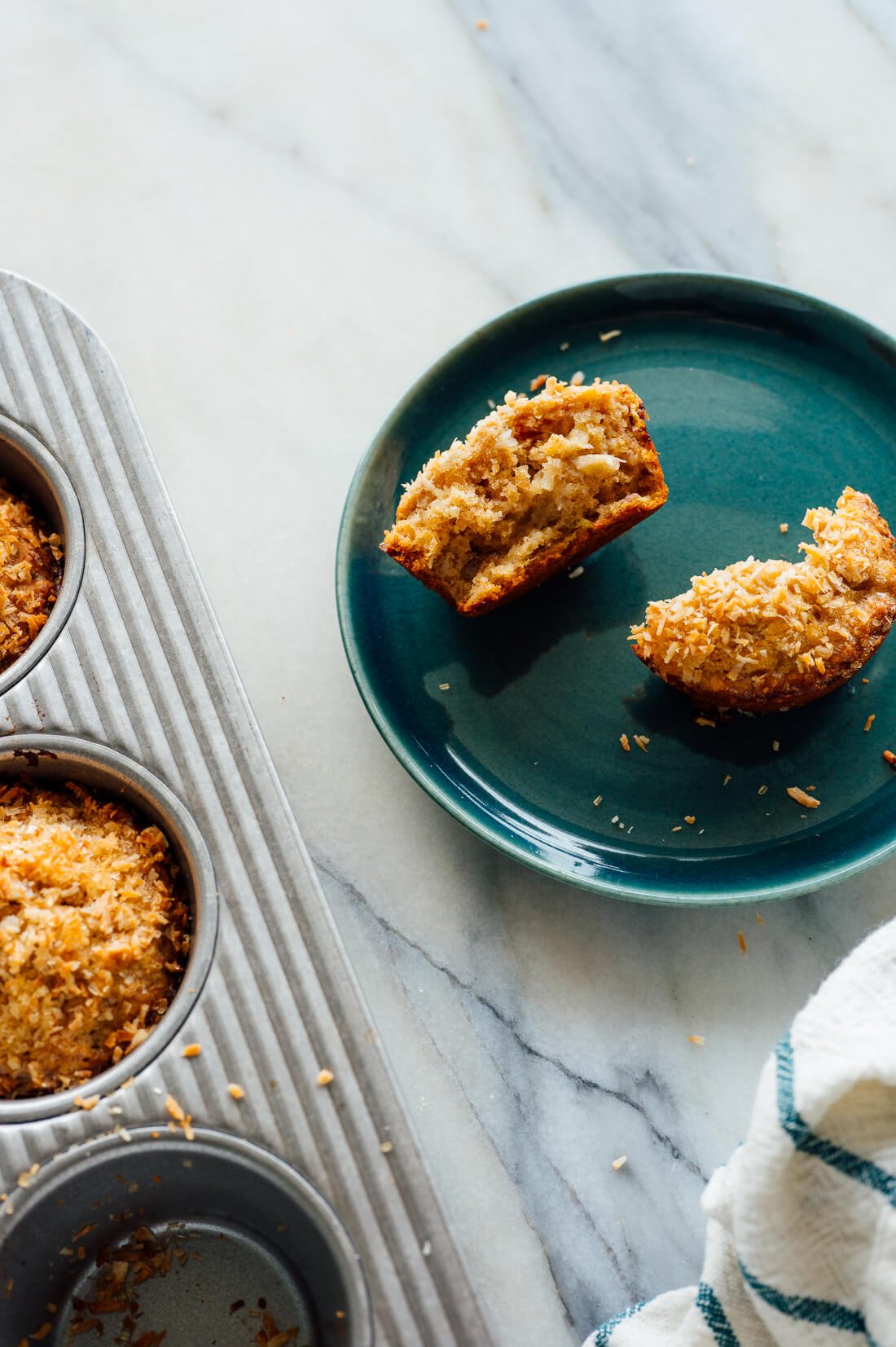 double coconut banana muffins