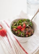 Strawberry, Quinoa and Chopped Spinach Salad