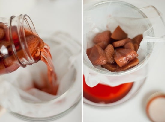 strawberry infused bourbon