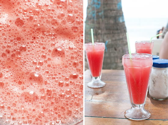 Watermelon juice in Belize