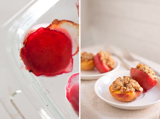 peach and plum crisps