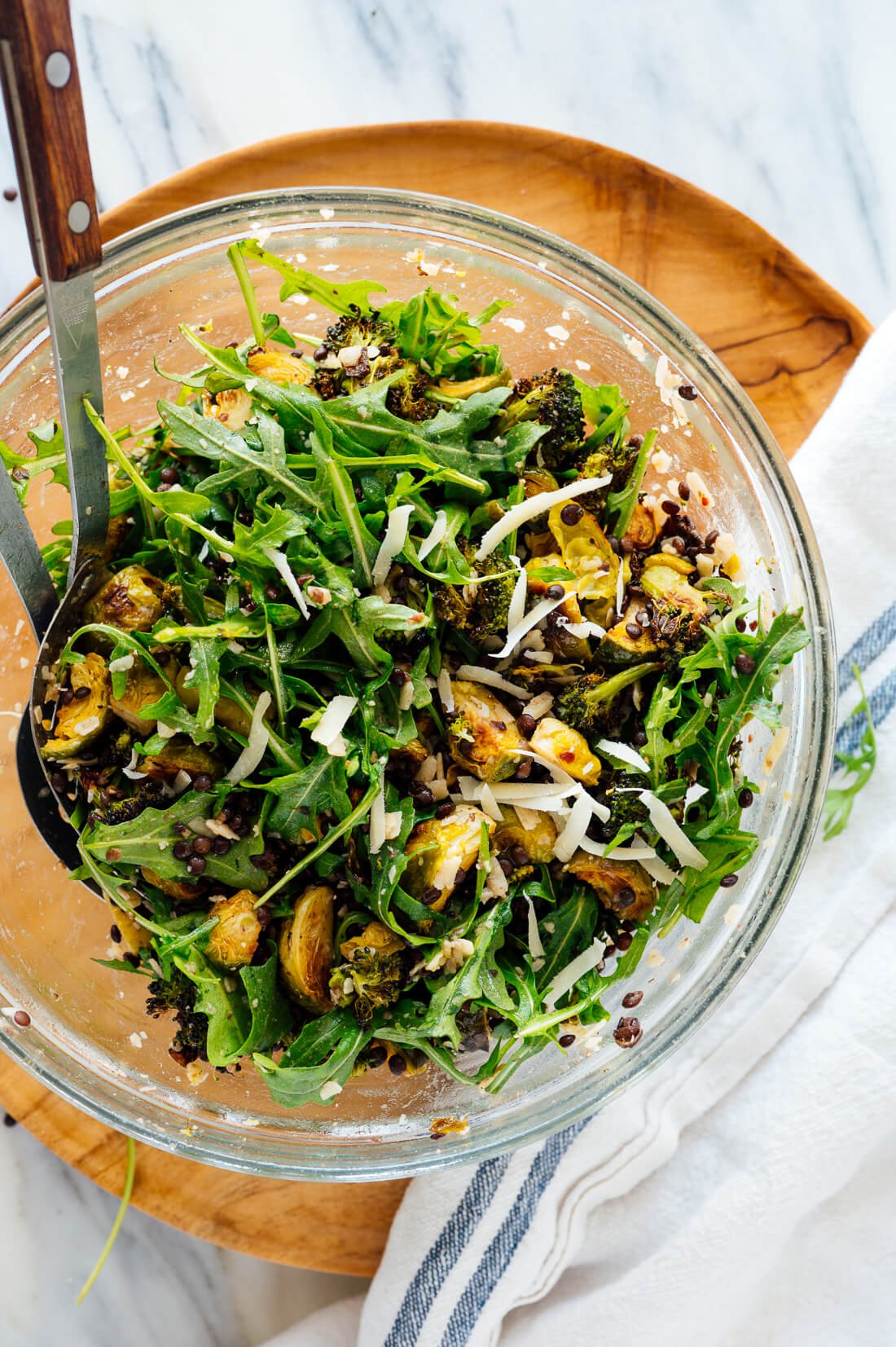 brussels, broccoli and lentil salad recipe