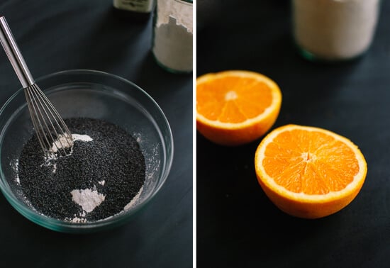 poppy seed mix and oranges