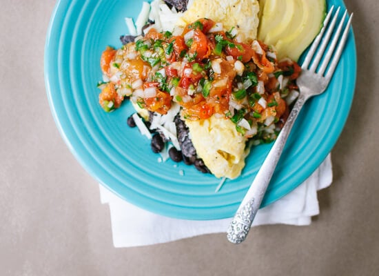 Tex-Mex Omelet with Roasted Cherry Tomato Salsa Recipe