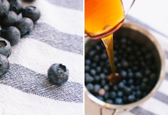 blueberries and honey