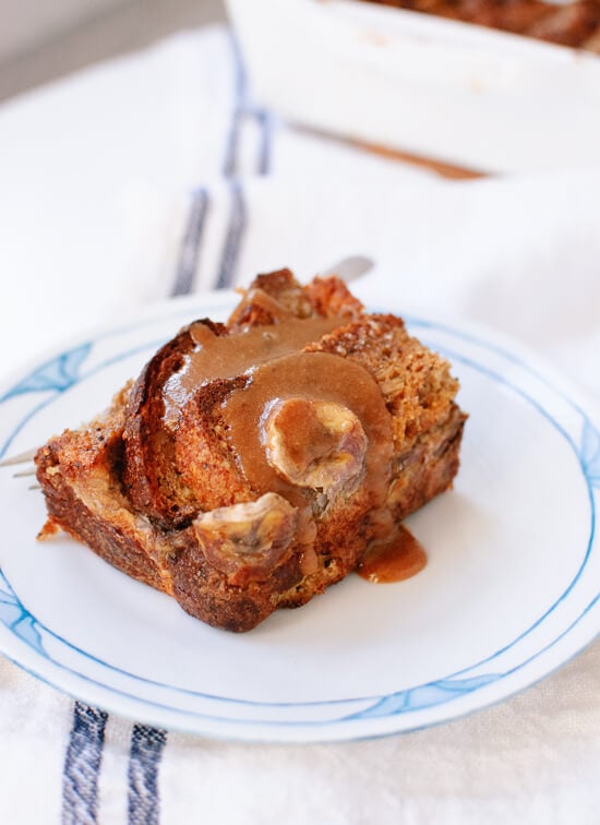 Peanut butter and banana baked French toast