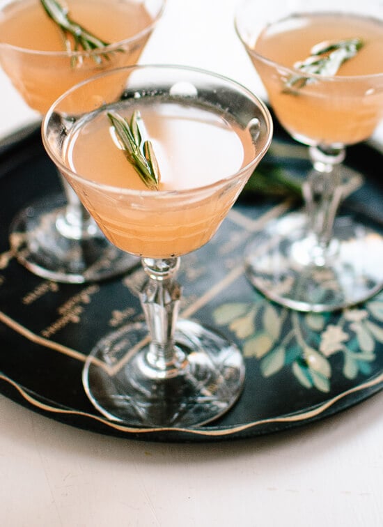 Ruby red and rosemary honey cocktail recipe