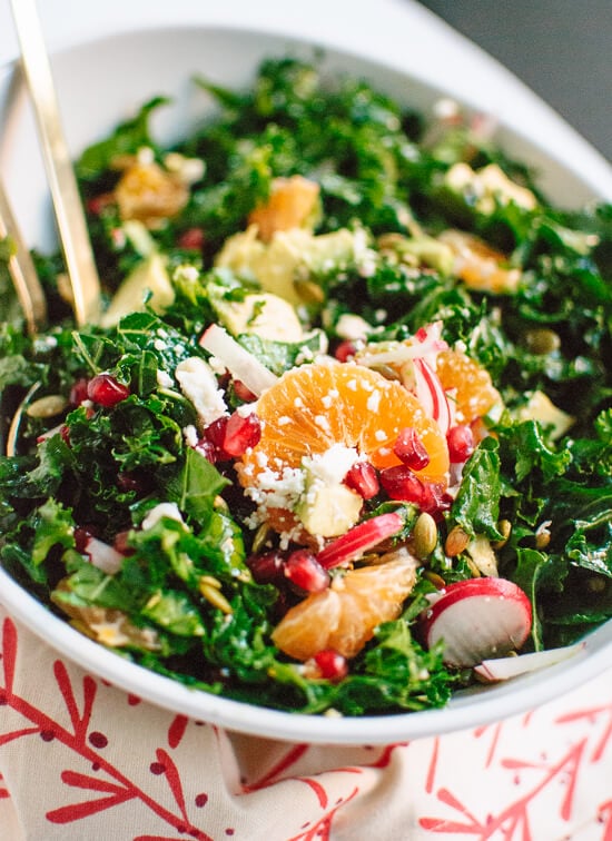 Kale, Clementine and Feta Salad with Honey-Lime Dressing - cookieandkate.com