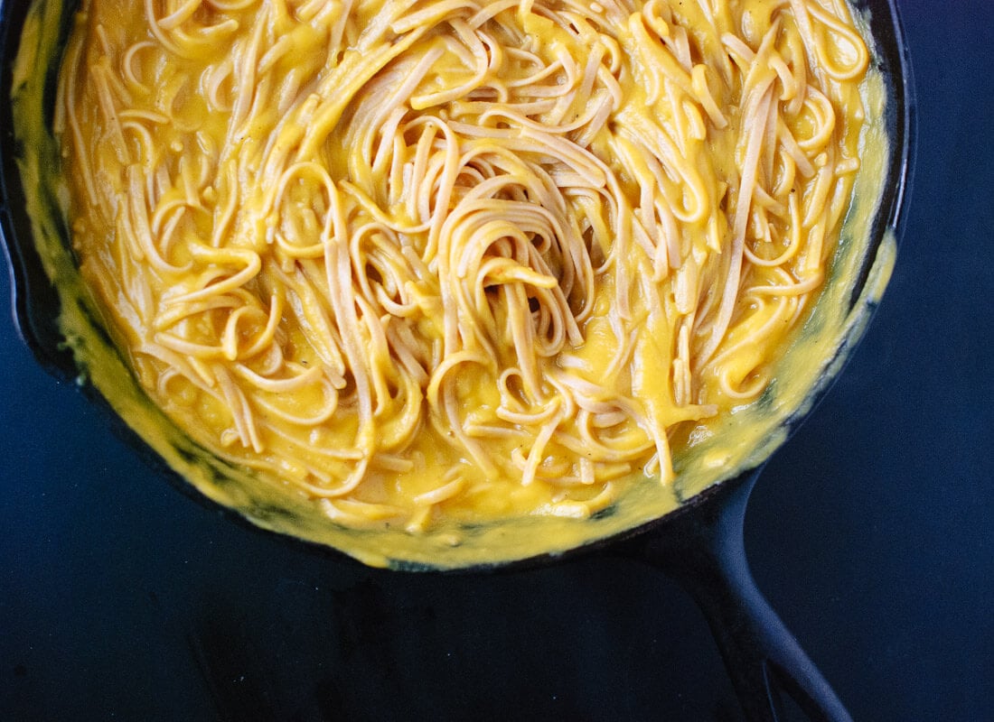 butternut squash puree with linguine