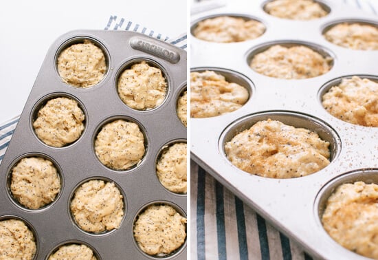 muffins sprinkled with turbinado sugar