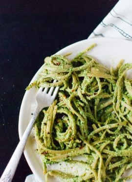 Get your greens and omega-3's with this kale pesto (ready in 5 minutes!) - cookieandkate.com