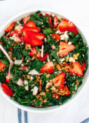Strawberry Kale Salad with Nutty Granola Croutons recipe