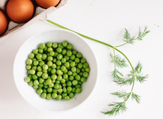 Peas, eggs and dill - cookieandkate.com