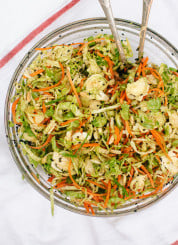 Asian brussels sprout slaw recipe (gluten free) - cookieandkate.com