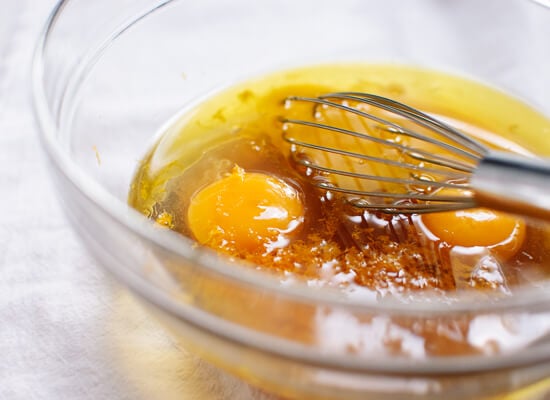 eggs and orange zest