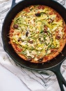 Gluten-free socca pizza (made with an easy chickpea flour crust) - cookieandkate.com
