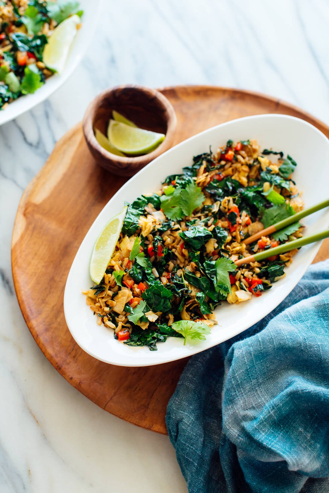 spicy kale and coconut stir-fry recipe