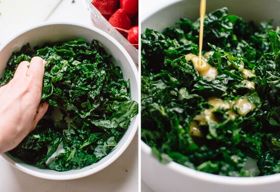 How to massage kale salad
