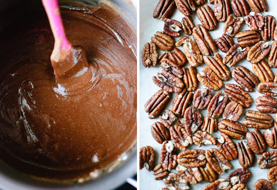 chocolate and pecans
