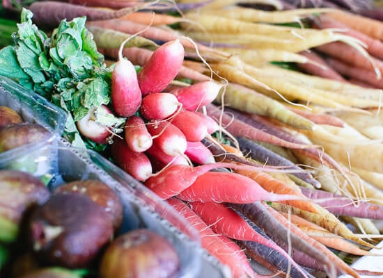 radishes and carrots