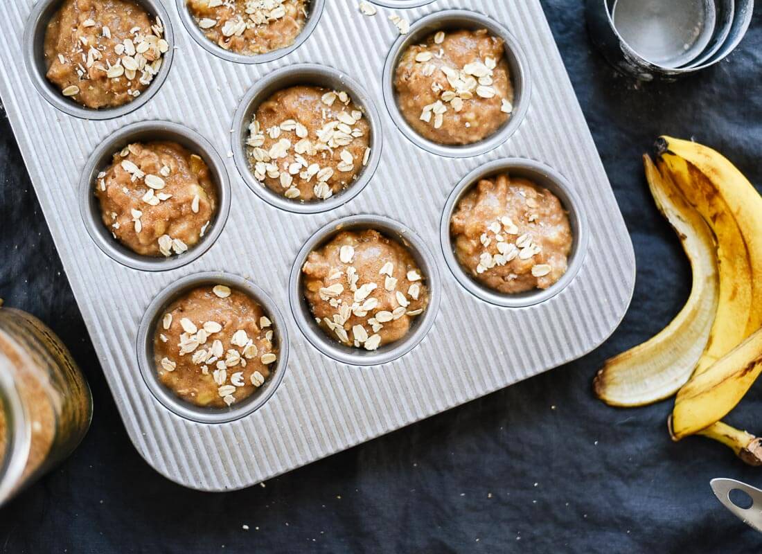 Banana oatmeal muffins - cookieandkate.com